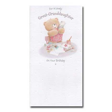 Lovely Great-Granddaughter Birthday Forever Friends Card